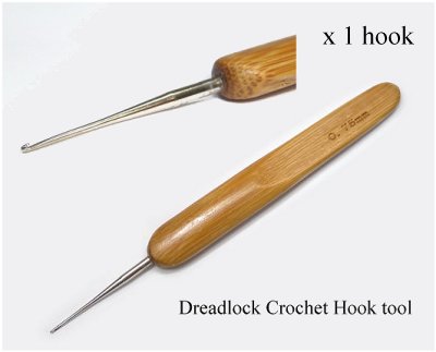 1 Piece Crochet Hook with Bamboo Handle (0.75mm) – Dreadz