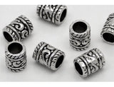 Dreadz Silver Tube Dreadlock Hair Beads (5mm Hole) x 3 Bead Pack