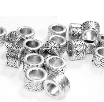 Dreadz Silver Celtic Design Dreadlock Hair Bead (Hole 5mm) x 3 Beads