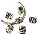 Dreadz Silver Tube Dreadlock Hair Bead (Hole 5mm) x 3 Beads