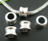 Dreadz Silver Bone Shape Dreadlock Hair Beads (5mm Hole) x 3 Bead Pack