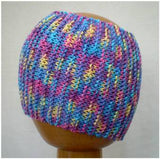 Dreadz Hand Knitted Dreadlock Headband / Tube (Blue/Pink/Yellow) (DR-09)