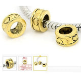 Dreadz Gold Tone Heart Dreadlock Hair Beads (5mm Hole) x 3