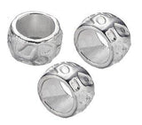 Dreadz Large Hole Silver Dreadlock Hair Beads (10mm Hole) x 2 Bead Pack