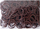 Dreadz Rubber Dreadlock Hair Bands (Brown) x 30 (Pack)