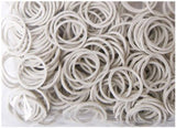 Dreadz Rubber Dreadlock Hair Bands (White) x 30 (Pack)